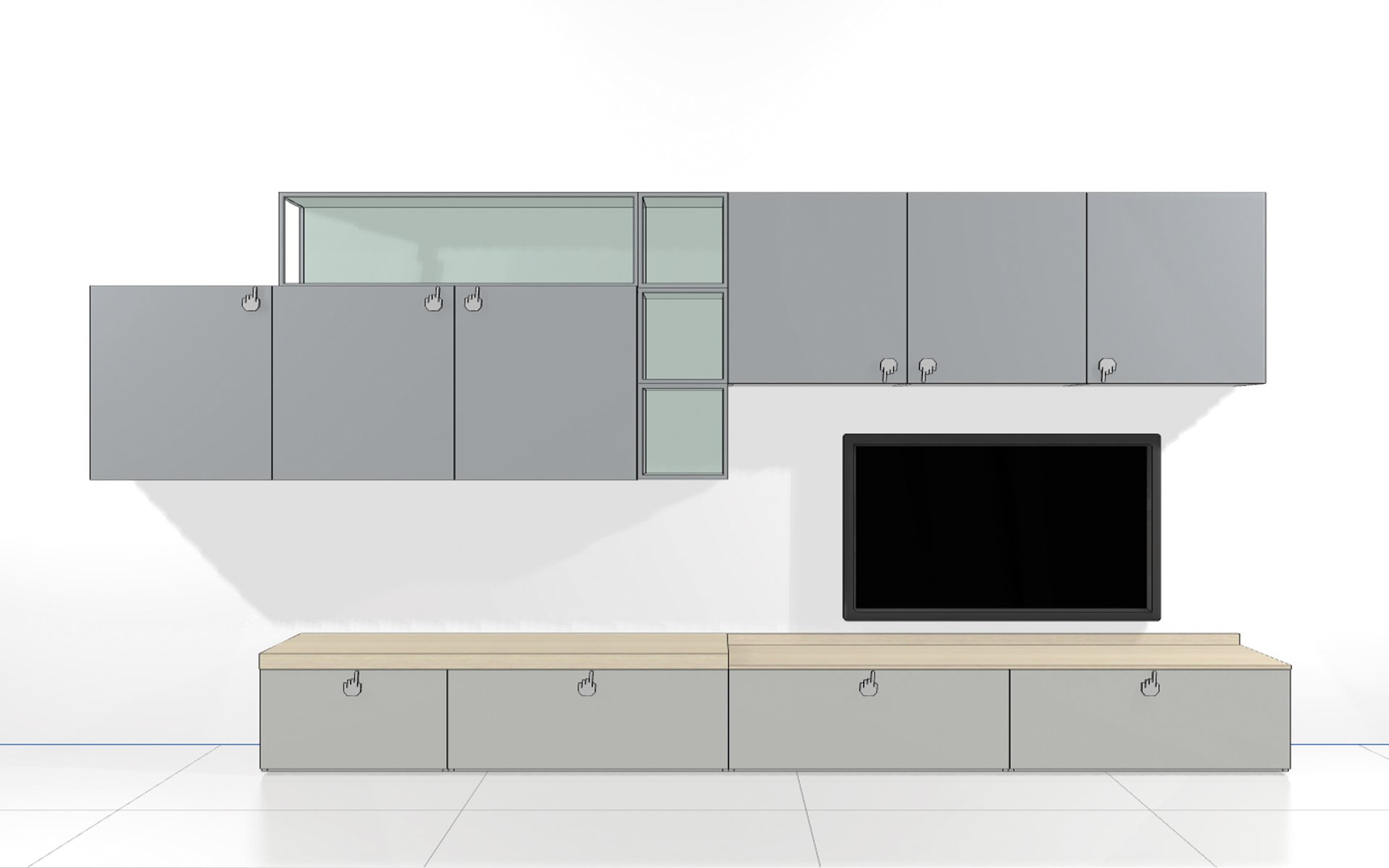 Wandkasten BedHabits Bookliving 10 voor